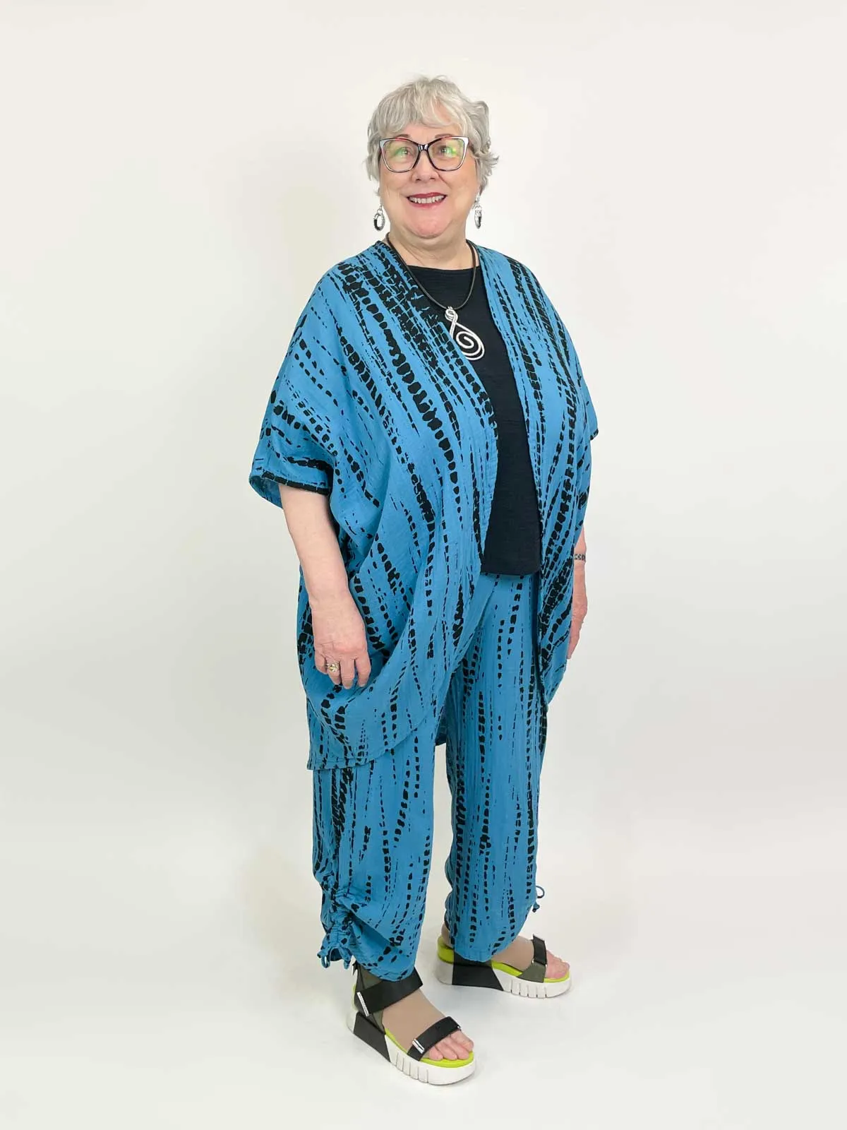 Bambu Print Gauze Annette Cardigan, Isola